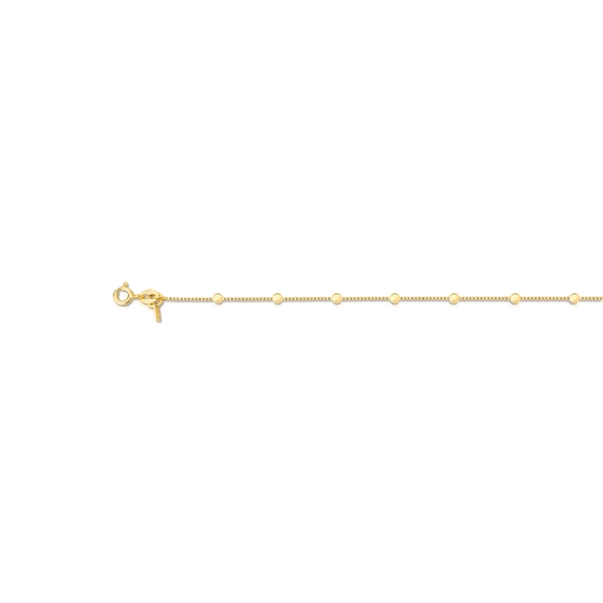 Corrente For me veneziana em prata 925 dourada intercalada com bolinhas polidas 45CM 4