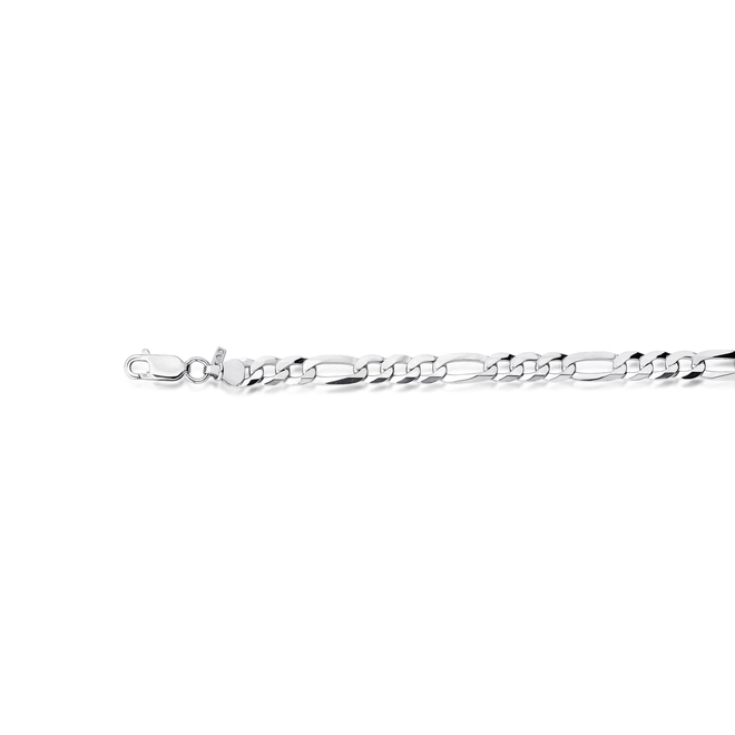 Pulseira For me elo Groumet 3x1 prata 925 rodinada 22CM 4