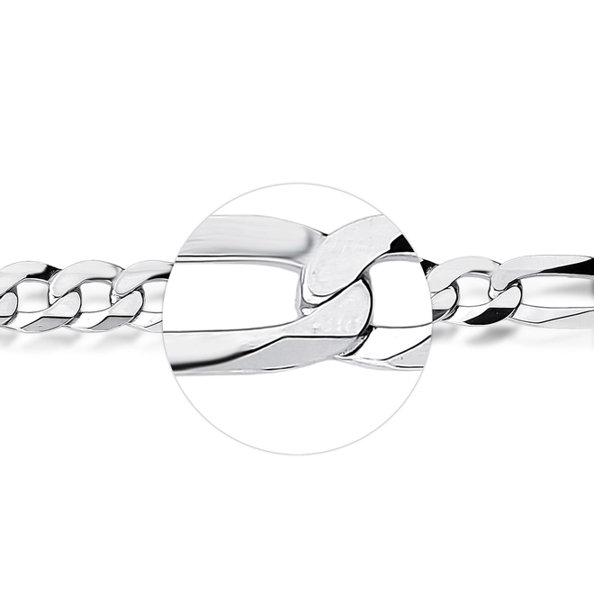 Pulseira For me elo Groumet 3x1 prata 925 rodinada 22CM 3