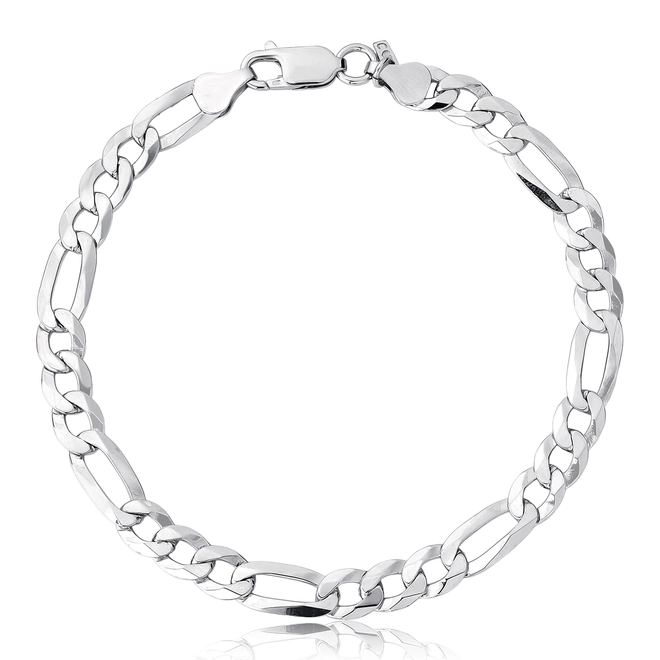 Pulseira For me elo Groumet prata 925 rodinada polida 20CM 1