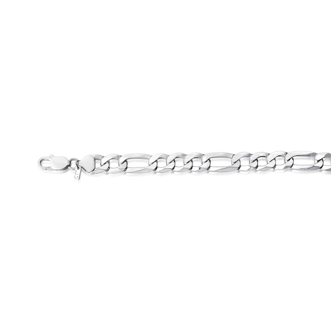 Pulseira For me elo Groumet 3X1 prata 925 rodinada polida 22CM 4