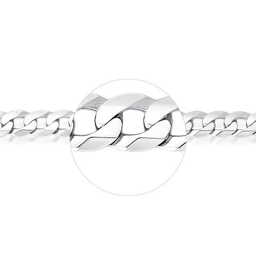 Pulseira For me elo Groumet prata 925 rodinada com placa para gravação