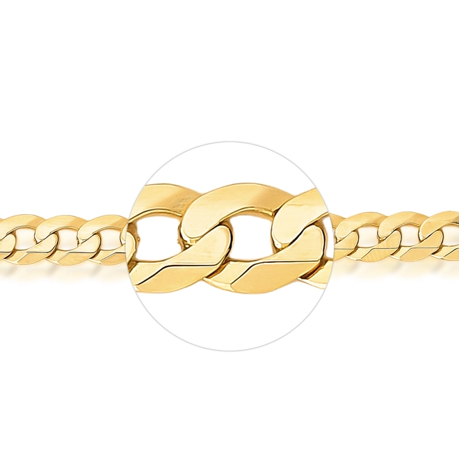Pulseira For me elo Groumet prata 925 dourada com placa para gravação 20CM 3