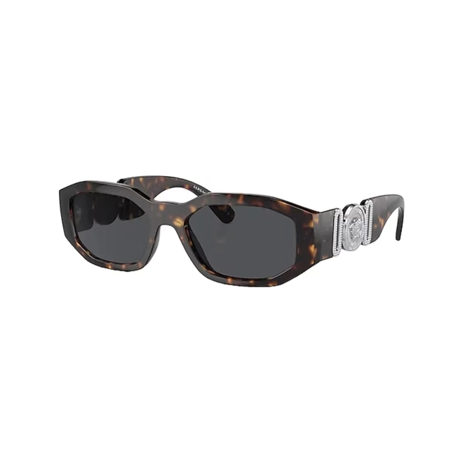 Óculos de Sol Versace 0VE4361 54238753 Acetato Marrom Mesclado com lentes na cor Fumê 1
