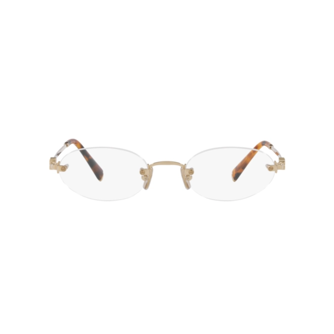 Óculos de Grau Miu Miu 0MU 53WV ZVN1O153 Metal Dourado 2