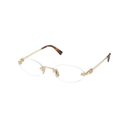 Óculos de Grau Miu Miu 0MU 53WV ZVN1O153 Metal Dourado