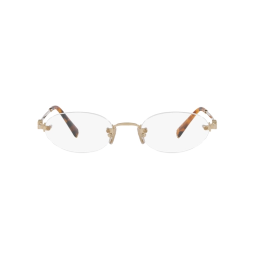 Óculos de Grau Miu Miu 0MU 53WV ZVN1O153 Metal Dourado