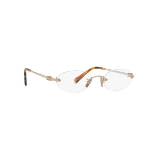 Óculos de Grau Miu Miu 0MU 53WV ZVN1O153 Metal Dourado