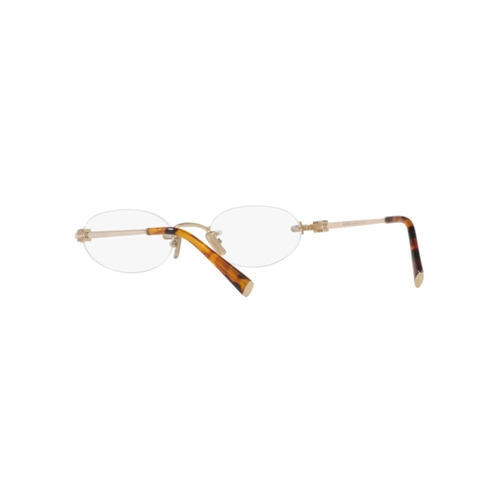 Óculos de Grau Miu Miu 0MU 53WV ZVN1O153 Metal Dourado