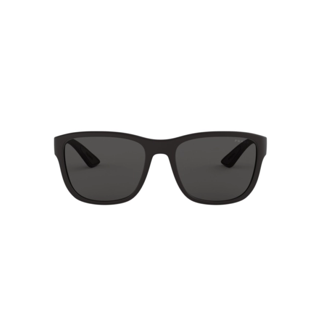 Óculos de Sol Prada Linea Rossa 0PS 01US DG05S059 Nylon Emborrachado Preto com lentes na cor Cinza 2