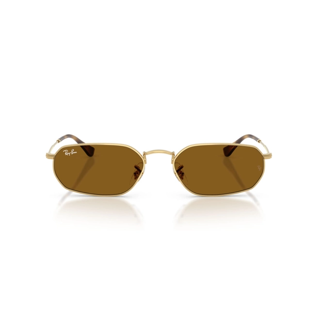 Óculos de Sol Ray-Ban 0RB3947 001/3357 Metal Dourado com lentes na cor Marrom 2