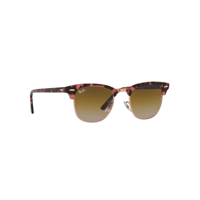 Óculos de Sol Ray-Ban Clubmaster 0RB3016 13375149 Acetato Marrom Mesclado com lentes na cor Marrom Degradê 3