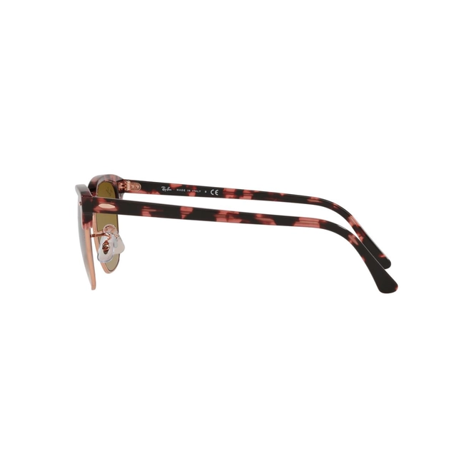 Óculos de Sol Ray-Ban Clubmaster 0RB3016 13375149 Acetato Marrom Mesclado com lentes na cor Marrom Degradê 4