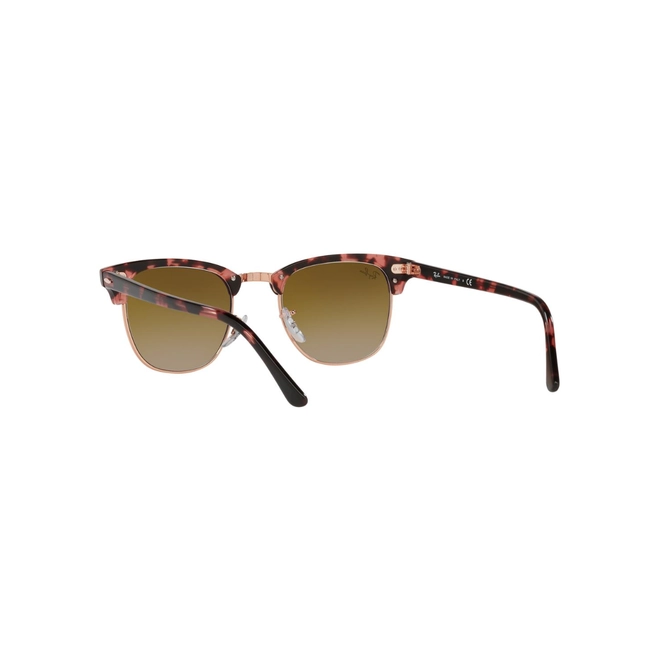 Óculos de Sol Ray-Ban Clubmaster 0RB3016 13375149 Acetato Marrom Mesclado com lentes na cor Marrom Degradê 5