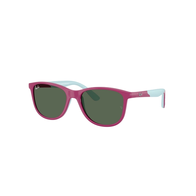 Óculos de Sol Ray-Ban Junior Disney Lilo & Stitch Infantil 0RJ9077S 71927149 Acetato Rosa e Azul com lentes na cor Verde Escuro 1