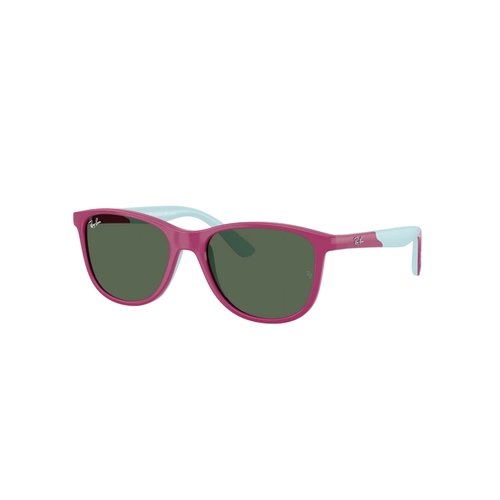 Óculos de Sol Ray-Ban Junior Disney Lilo & Stitch Infantil 0RJ9077S 71927149 Acetato Rosa e Azul com lentes na cor Verde Escuro