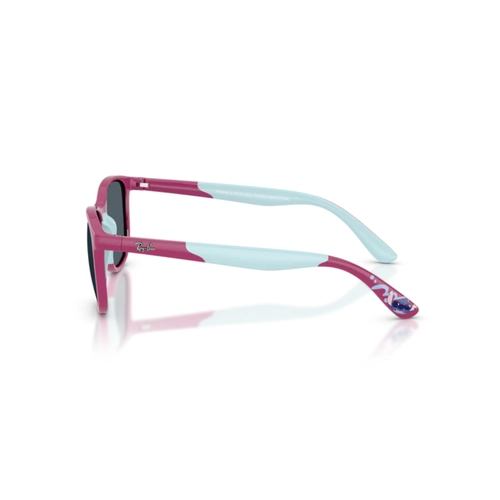 Óculos de Sol Ray-Ban Junior Disney Lilo & Stitch Infantil 0RJ9077S 71927149 Acetato Rosa e Azul com lentes na cor Verde Escuro