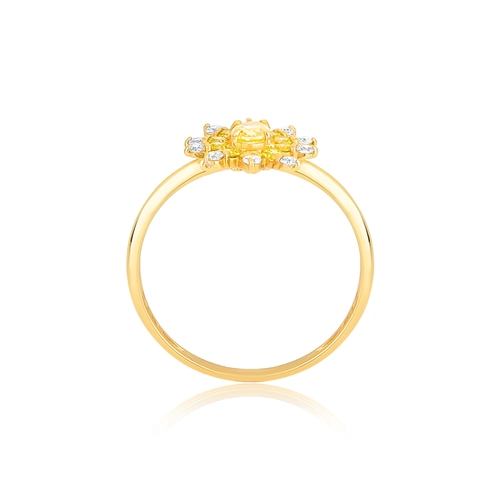 Anel Selection sol ouro 18k com Diamantes Fancy Yellow e incolores