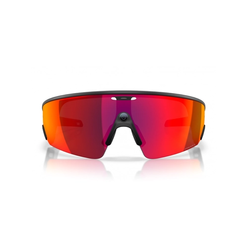 Óculos de Sol Oakley Meta Vanguard 0OW8001 80010152 Acetato Preto Fosco com lentes na cor Laranja Prizm