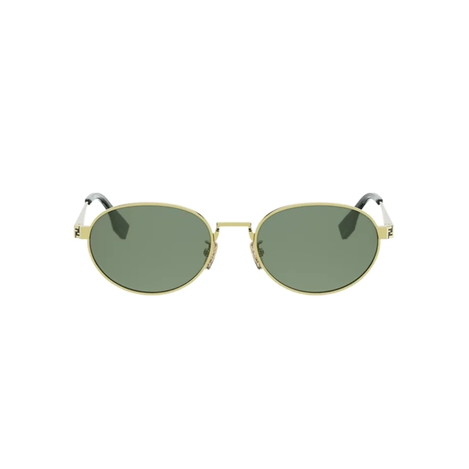 Óculos de Sol Fendi FE40180U_5530N Metal Dourado com lentes na cor Verde 2