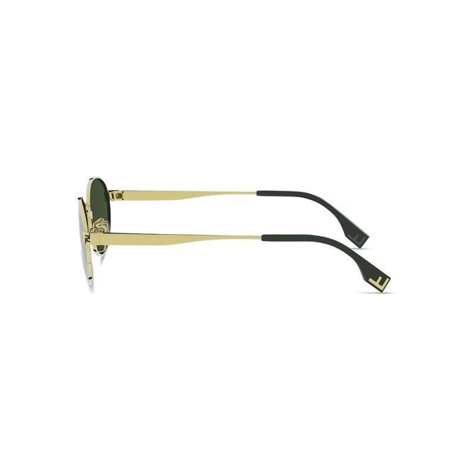 Óculos de Sol Fendi FE40180U_5530N Metal Dourado com lentes na cor Verde 3