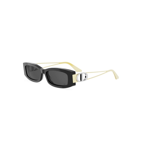 Óculos de Sol Christian Dior 30Montaigne S14I CD40221I_5401A Acetato Preto com lentes na cor Cinza