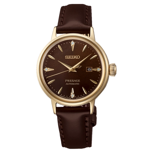 Relógio Seiko Presage Cocktail Time Feminino - SRE020J1 N1NX Marrom