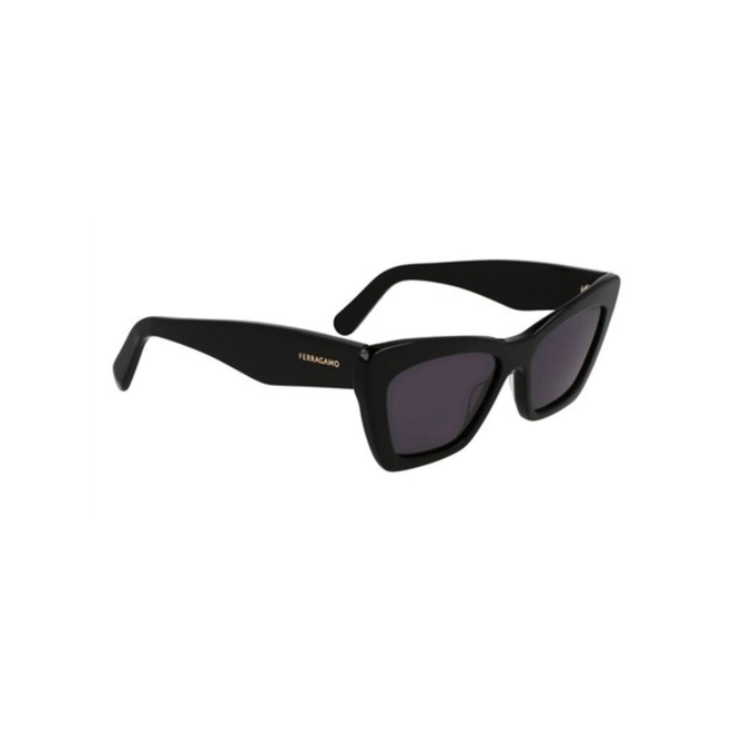 Óculos de Sol Salvatore Ferragamo SF929SN 001 55 Acetato Preto com lentes na cor Cinza 3