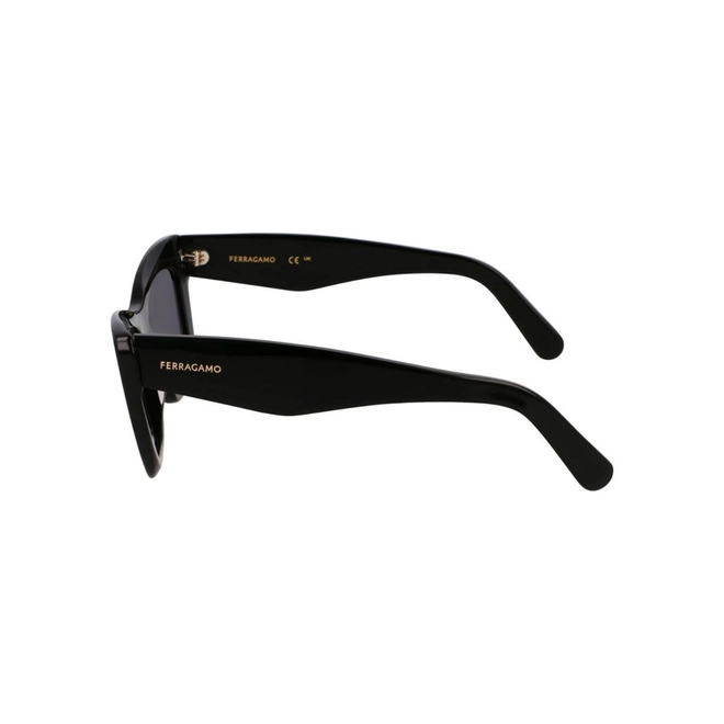 Óculos de Sol Salvatore Ferragamo SF929SN 001 55 Acetato Preto com lentes na cor Cinza 4