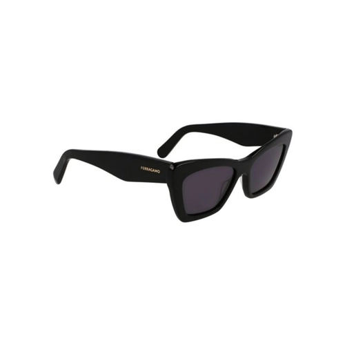 Óculos de Sol Salvatore Ferragamo SF929SN 001 55 Acetato Preto com lentes na cor Cinza