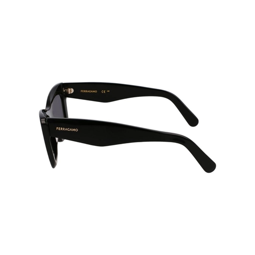 Óculos de Sol Salvatore Ferragamo SF929SN 001 55 Acetato Preto com lentes na cor Cinza