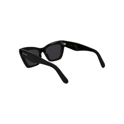 Óculos de Sol Salvatore Ferragamo SF929SN 001 55 Acetato Preto com lentes na cor Cinza