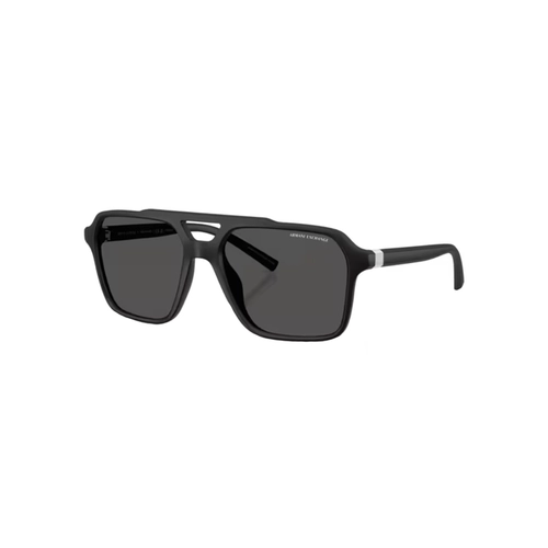 Óculos de Sol Armani Exchange 0AX4166SU 80788757 Acetato Preto Fosco com lentes na cor Cinza Escuro