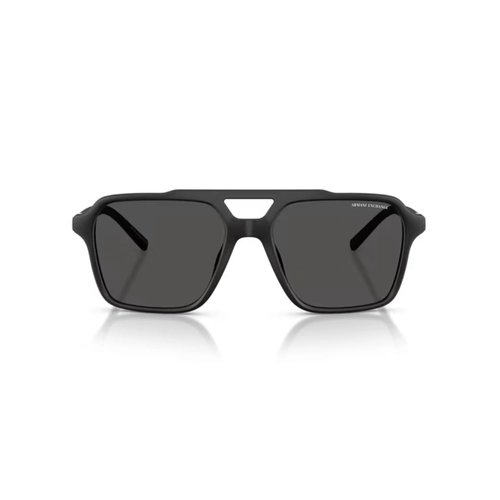 Óculos de Sol Armani Exchange 0AX4166SU 80788757 Acetato Preto Fosco com lentes na cor Cinza Escuro