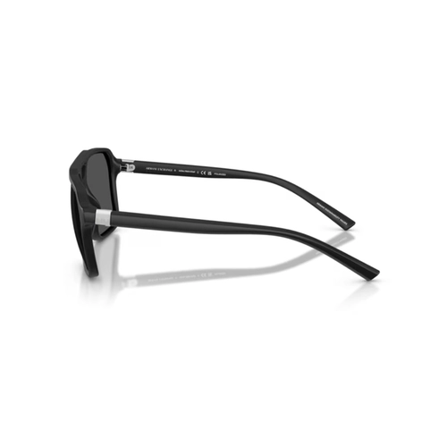 Óculos de Sol Armani Exchange 0AX4166SU 80788757 Acetato Preto Fosco com lentes na cor Cinza Escuro