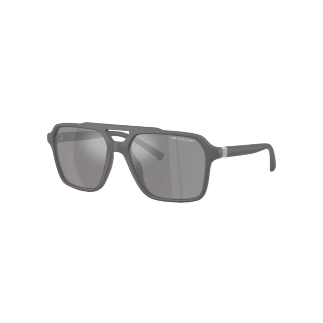 Óculos de Sol Armani Exchange 0AX4166SU 8400Z357 Acetato Cinza Fosco com lentes na cor Cinza Espelhado Polarizado 1