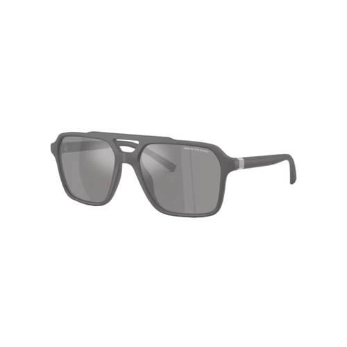 Óculos de Sol Armani Exchange 0AX4166SU 8400Z357 Acetato Cinza Fosco com lentes na cor Cinza Espelhado Polarizado