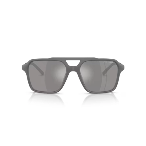 Óculos de Sol Armani Exchange 0AX4166SU 8400Z357 Acetato Cinza Fosco com lentes na cor Cinza Espelhado Polarizado
