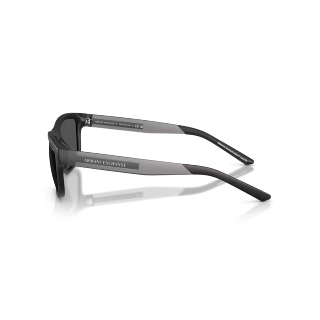 Óculos de Sol Armani Exchange 0AX4169SU 50018755 Acetato Preto Fosco com lentes na cor Cinza Escuro 3