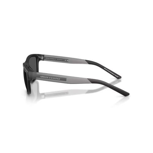 Óculos de Sol Armani Exchange 0AX4169SU 50018755 Acetato Preto Fosco com lentes na cor Cinza Escuro