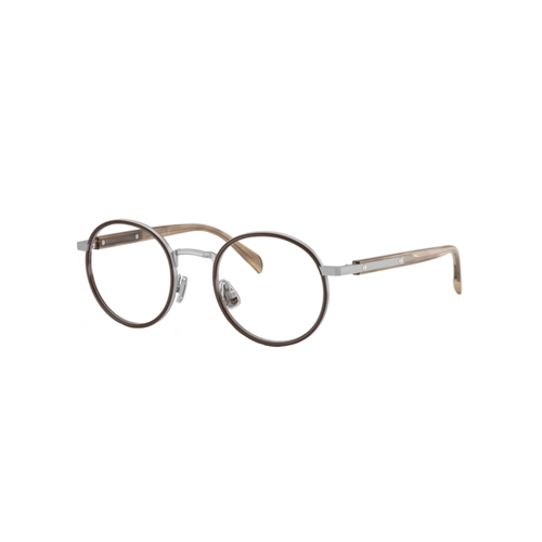 Óculos de Grau Brunello Cucinelli 0BC1014T 5028 48 Titânio Prata e Marrom