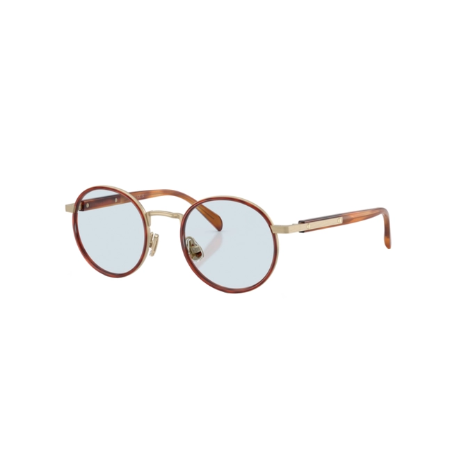 Óculos de Sol Brunello Cucinelli 0BC1014T 5040 48 Titânio Dourado e Marrom Mesclado com lentes na cor Azul 1