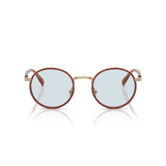 Óculos de Sol Brunello Cucinelli 0BC1014T 5040 48 Titânio Dourado e Marrom Mesclado com lentes na cor Azul 2