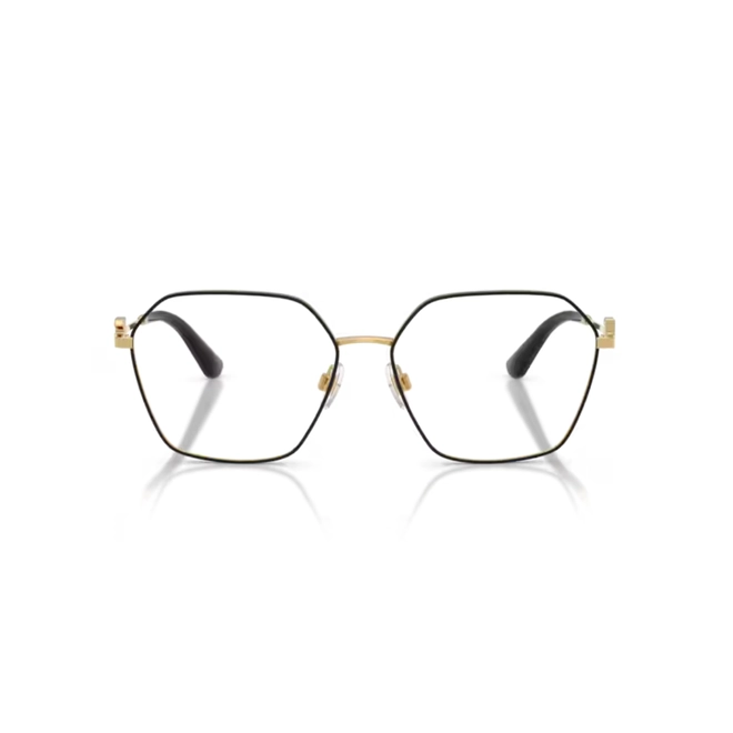 Óculos de Grau Dolce & Gabbana 0DG1366 1334 56 Metal Dourado e Preto 2