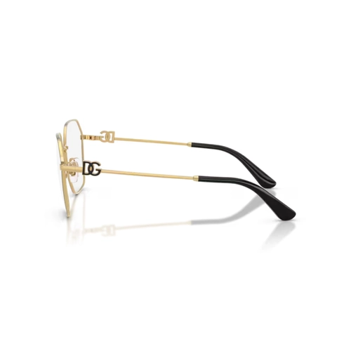 Óculos de Grau Dolce & Gabbana 0DG1366 1334 56 Metal Dourado e Preto