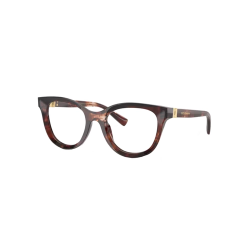 Óculos de Grau Dolce & Gabbana - 0DG3437 3222 53 Acetato Vermelho Mesclado