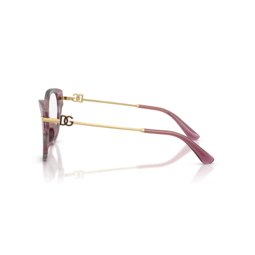 Óculos de Grau Dolce & Gabbana 0DG3438 3474 53 Acetato Violeta Listrado