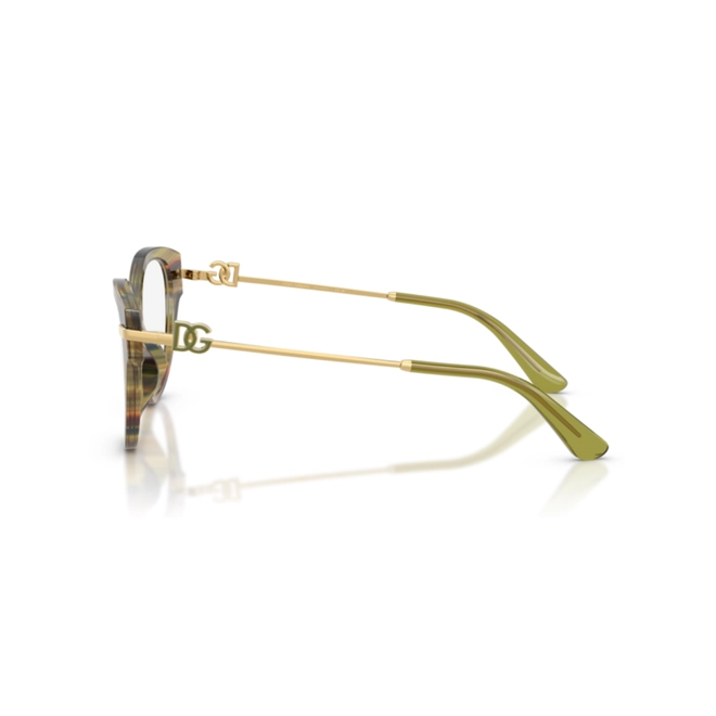 Óculos de Grau Dolce & Gabbana 0DG3438 3475 53 Acetato Verde Listrado 3