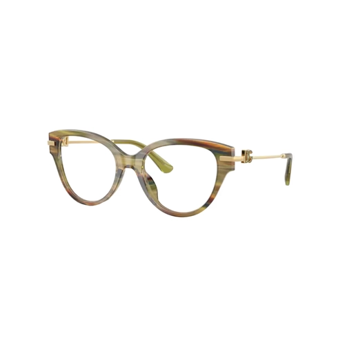 Óculos de Grau Dolce & Gabbana 0DG3438 3475 53 Acetato Verde Listrado