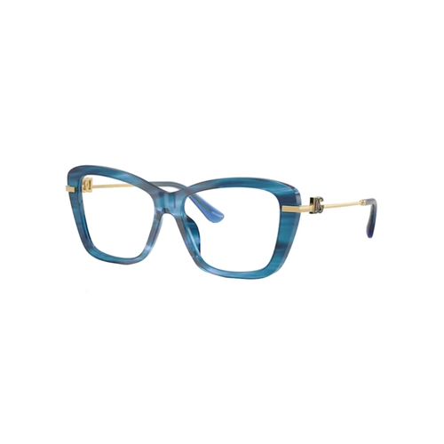 Óculos de Grau Dolce & Gabbana 0DG3439 3472 55 Acetato Azul Listrado